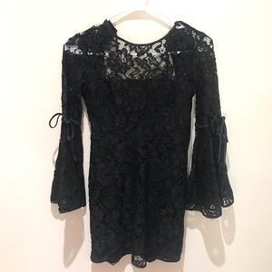 Express Black Lace Mini Dress